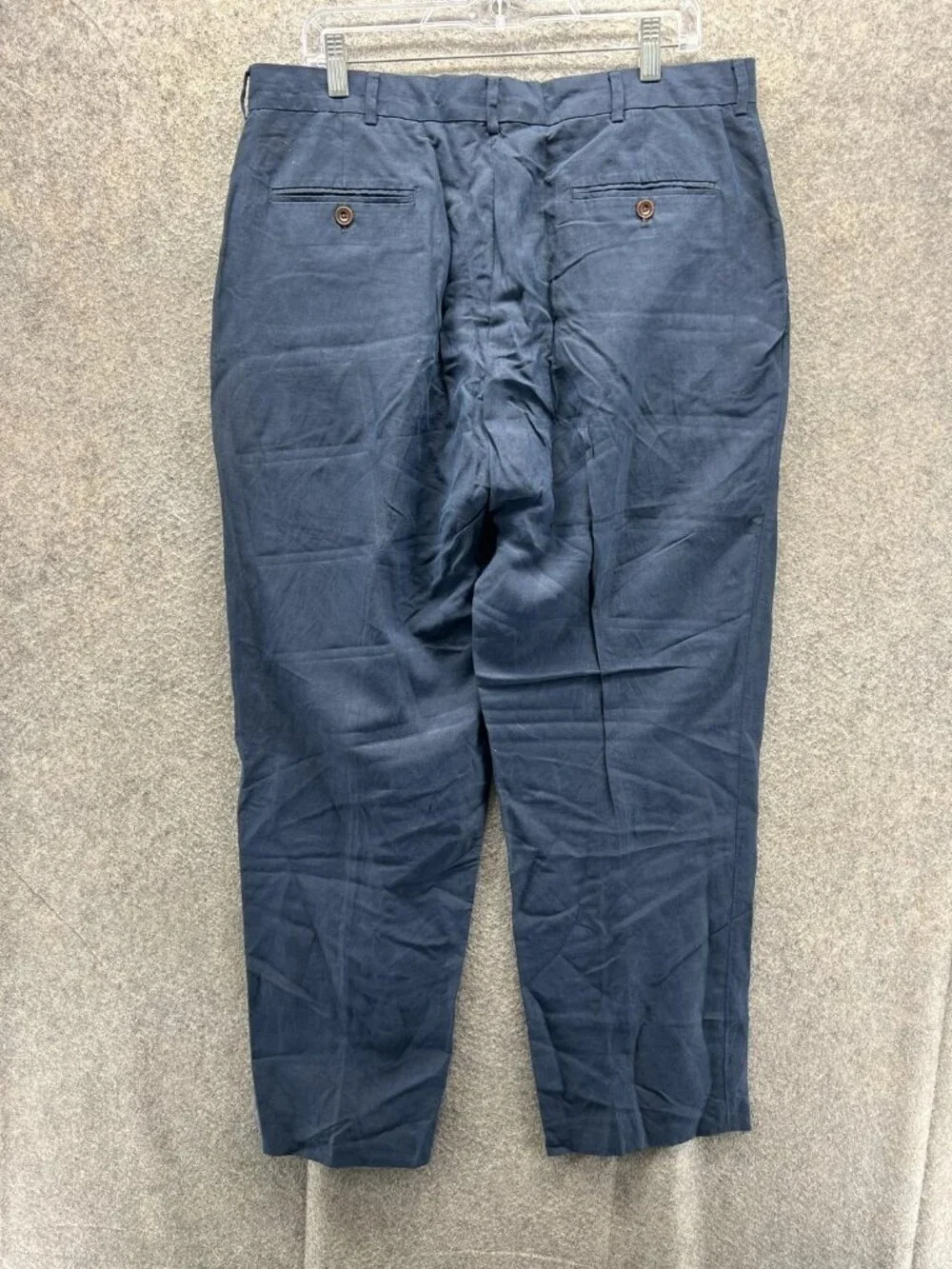 Ralph Lauren Pants Men 36x30 Blue Chino Flat Front Straight  Leg Casual Trouser